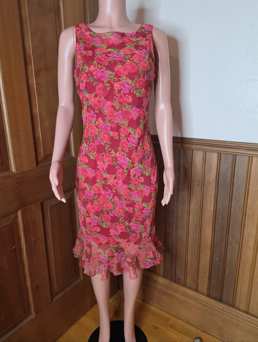 California Concepts 90s/Y2K Rose Sheath Dress 9